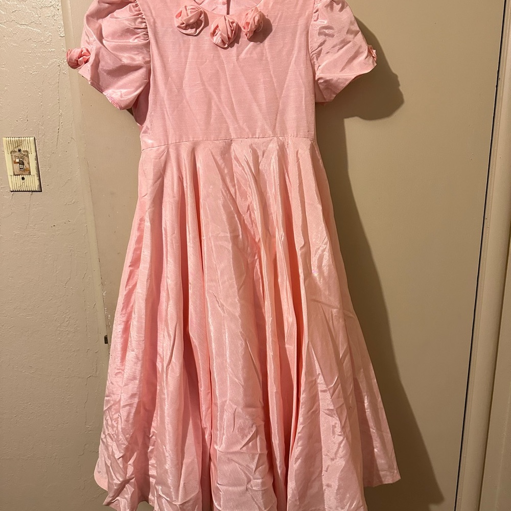Peach taffeta European dress